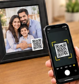 Scan — Scan the QR code on your frame.