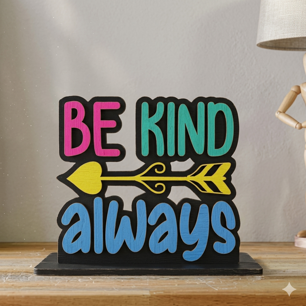 Premium Wooden Motivational Desk Decor 15