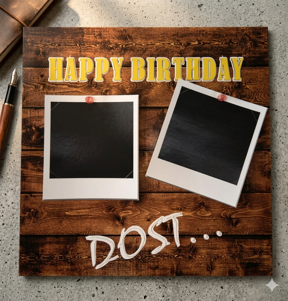 Personalized Happy Birthday Photo Frame with Custom Photos