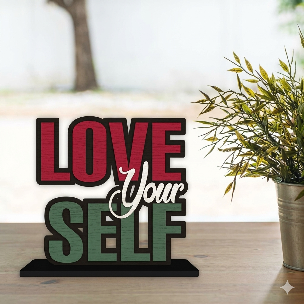 Premium Wooden Motivational Desk Decor 12