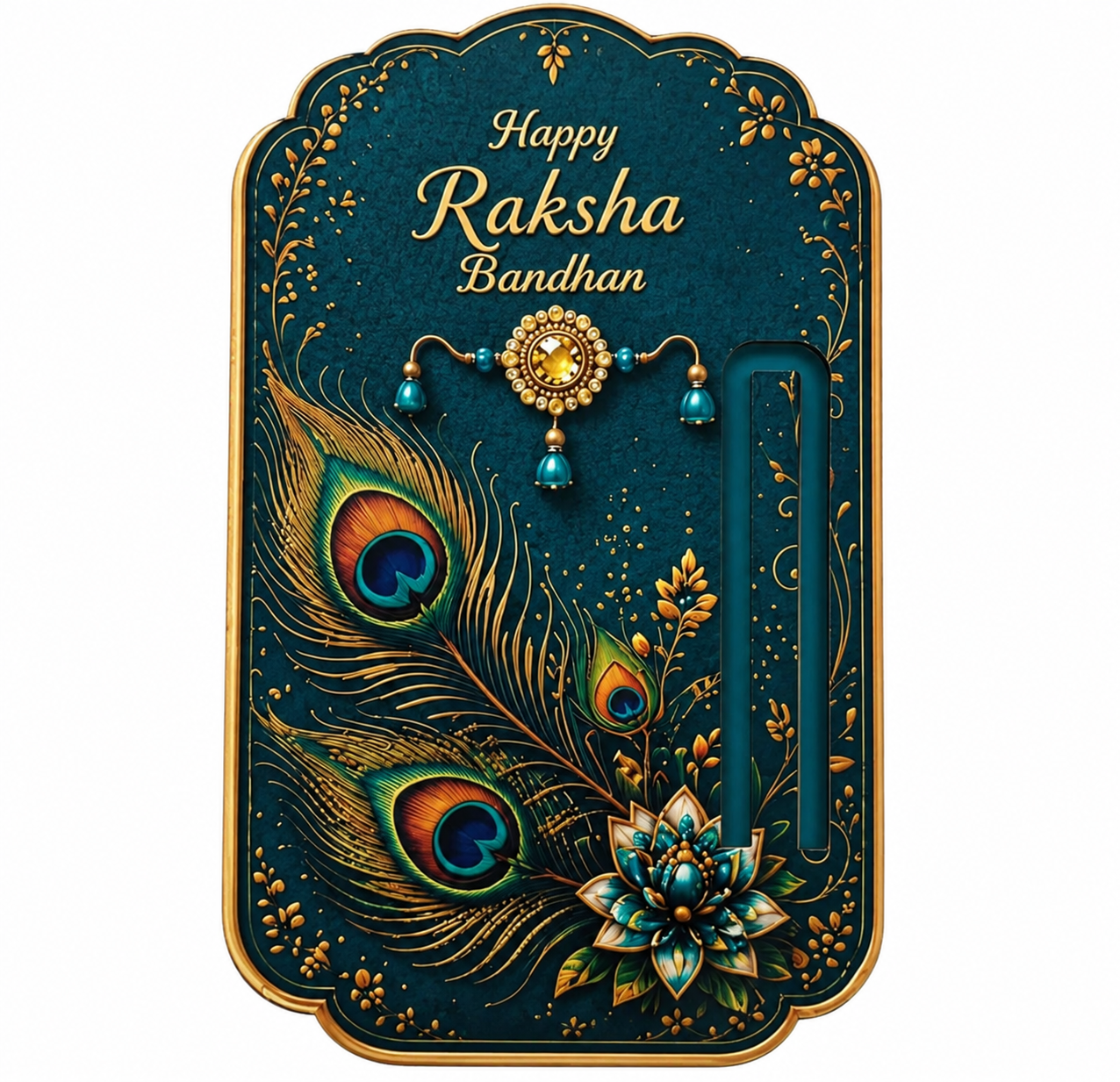 Premium MDF Raksha Bandhan Money Holder Card | Cash Gift Envelope for Brother /Sister 3