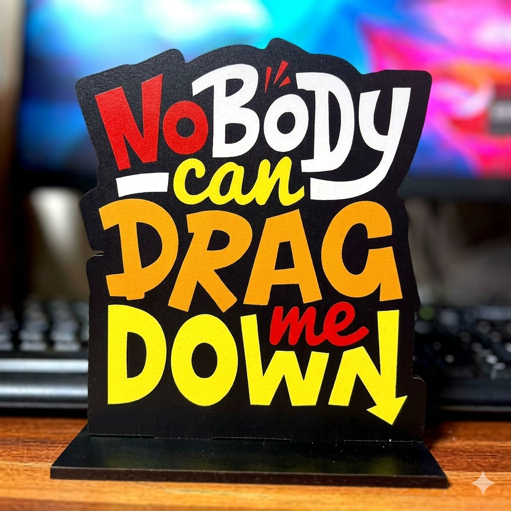 Premium Wooden Motivational Desk Decor 6