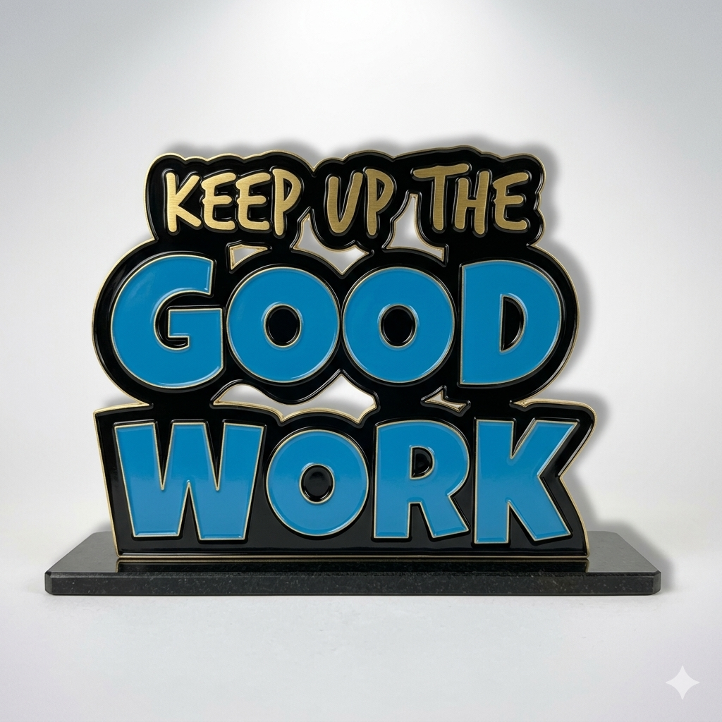 Premium Wooden Motivational Desk Decor 13